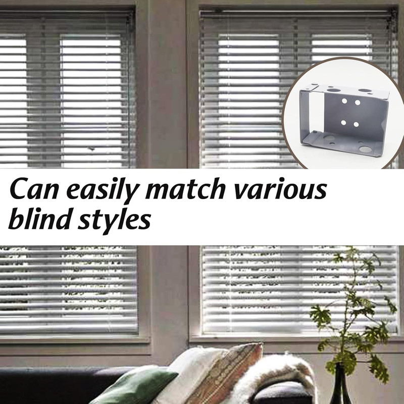 6PCS 2.5 Inch Blind Brackets Low Profile Box Mounting Bracket for Window Blinds gallery
