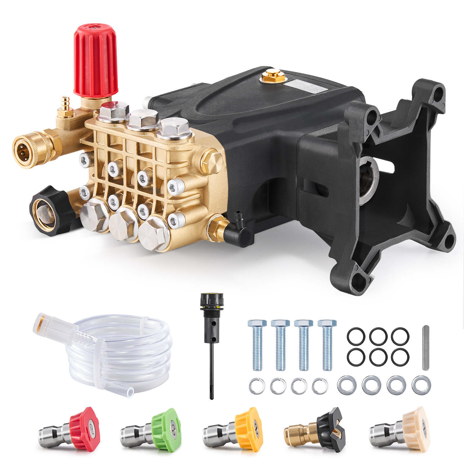 Pressure Washer Pump 1" Shaft Horizontal Triplex Plunger 4000 PSI 4.0GPM gallery