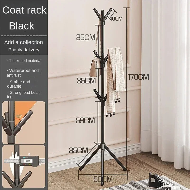Coat Rack Stand Free Standing Tree Clothes Hanger Hat Coat Rack 8 Hooks gallery