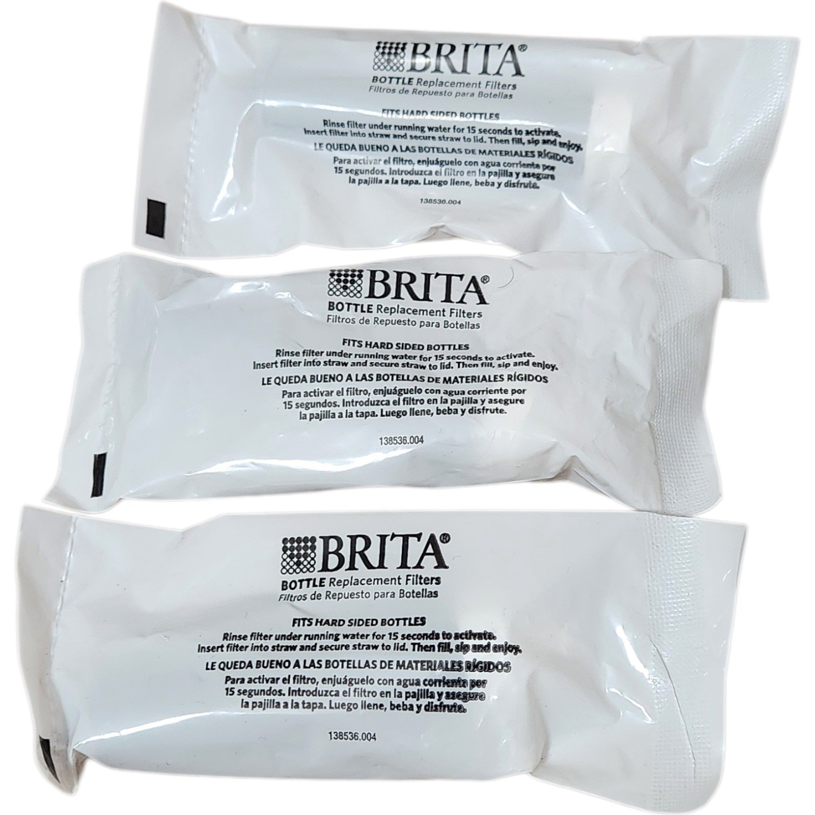 Brita Bottle Replacement Filters 3 Pack for Hard Sided Bottles 138536.004 White gallery