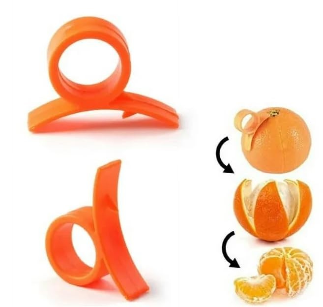 2Pcs/Set Orange Peeler Tools Citrus Peel Cutter Plastic Easy Small, gallery