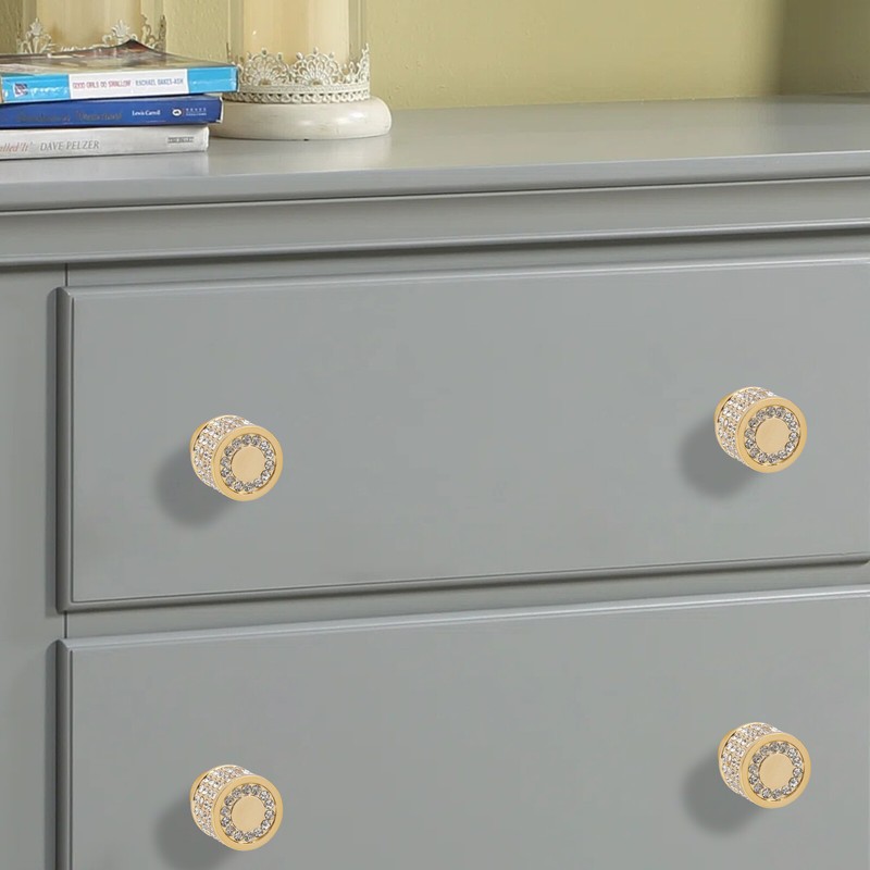 4 Pack Kitchen Knobs Cabinet Handles Brushed Brass Cabinet Pulls Gold Drawer gallery
