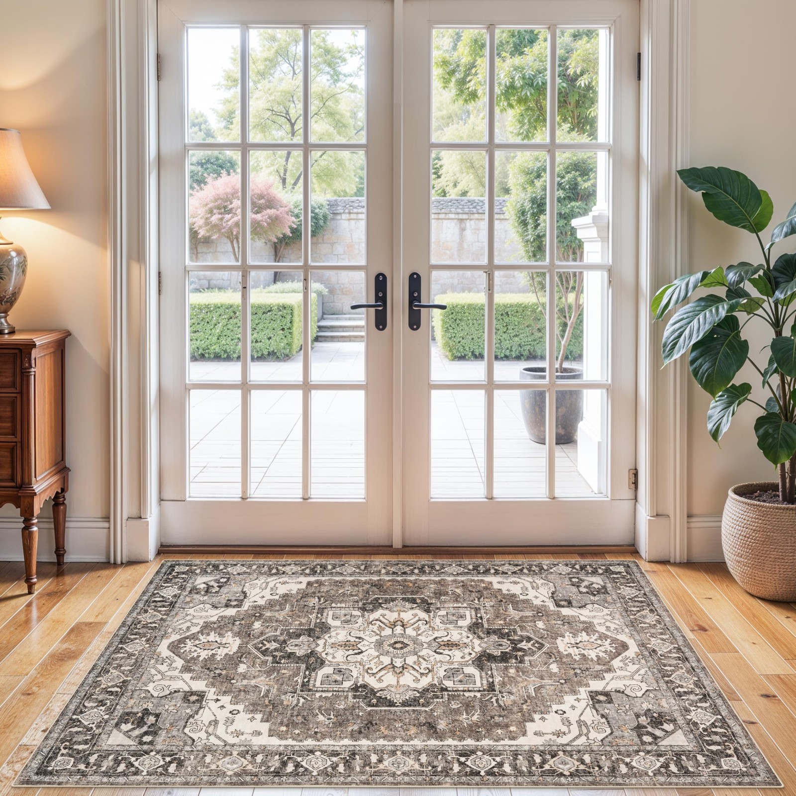 RUUGME Washable 3x4 Entryway Rug - Vintage Low Pile Area Rugs Non-Slip Stain ... gallery