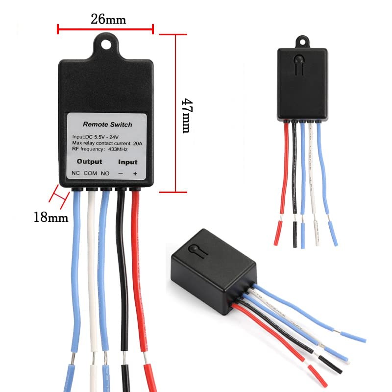 Mini Wireless Remote Control Switch DC 6V 12V 24V 36V 60V 1 Channel gallery