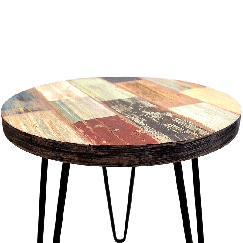 Greenage Side Table Solid Reclaimed Wood for Small Spaces Coffee Sofa End Table gallery