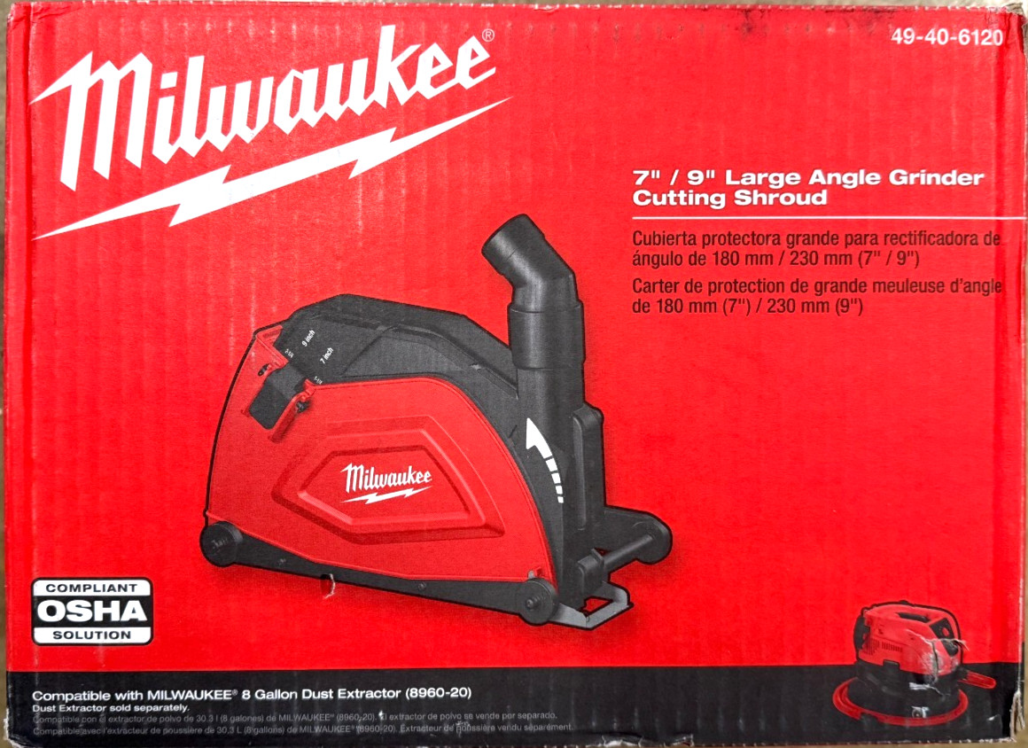 Milwaukee 49-40-6120 7" / 9" In. Large Angle Grinder Cutting Shroud gallery
