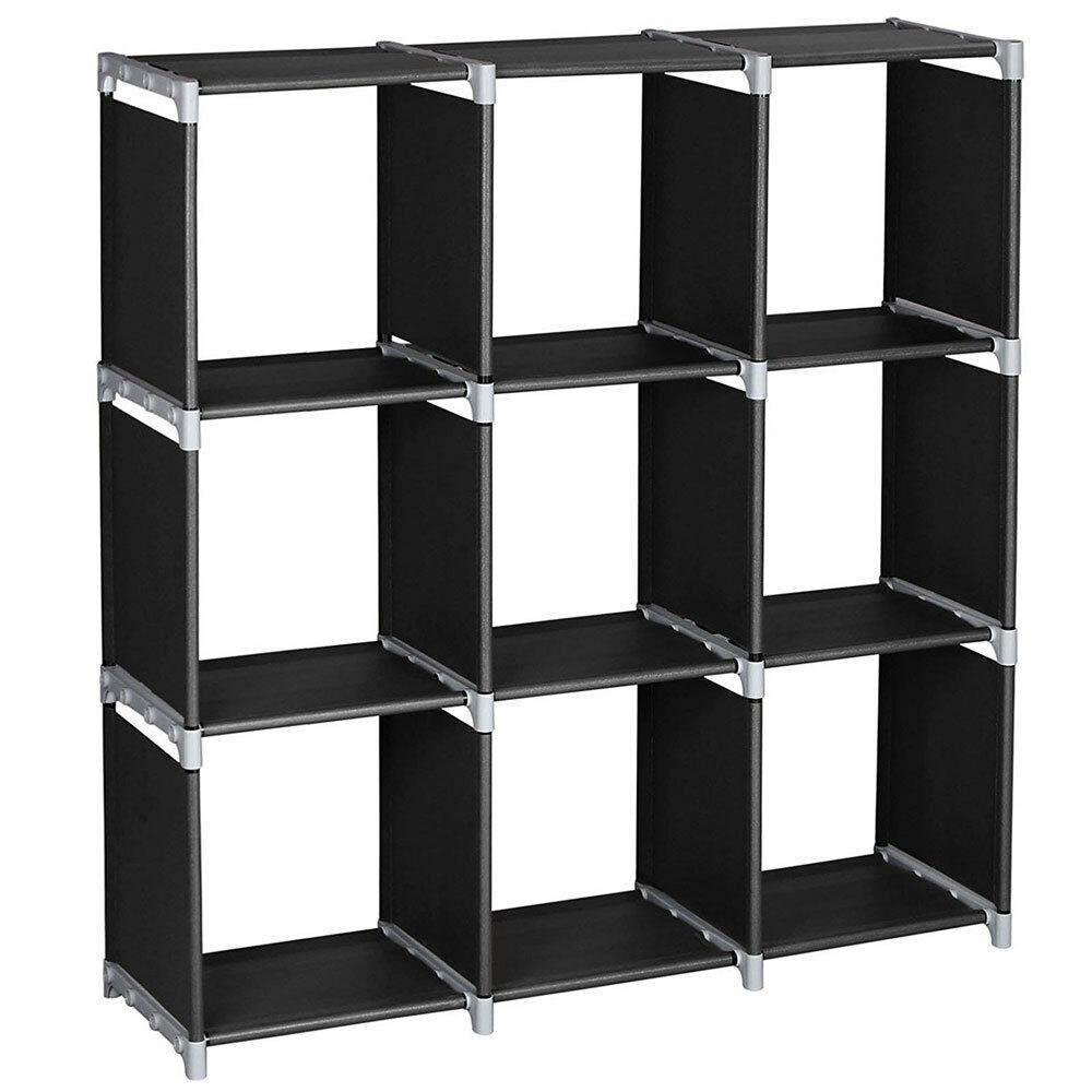 6/9 Cubes Grid Storage Closet Cloth Organizer Shelf Bookcase Storage Modular