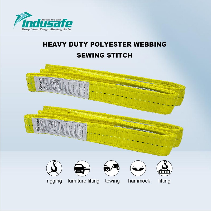 Indusafe Rigging Moving Lifting Straps Industrial Web Sling 3100LBS 3/6/9 FT 5:1 gallery