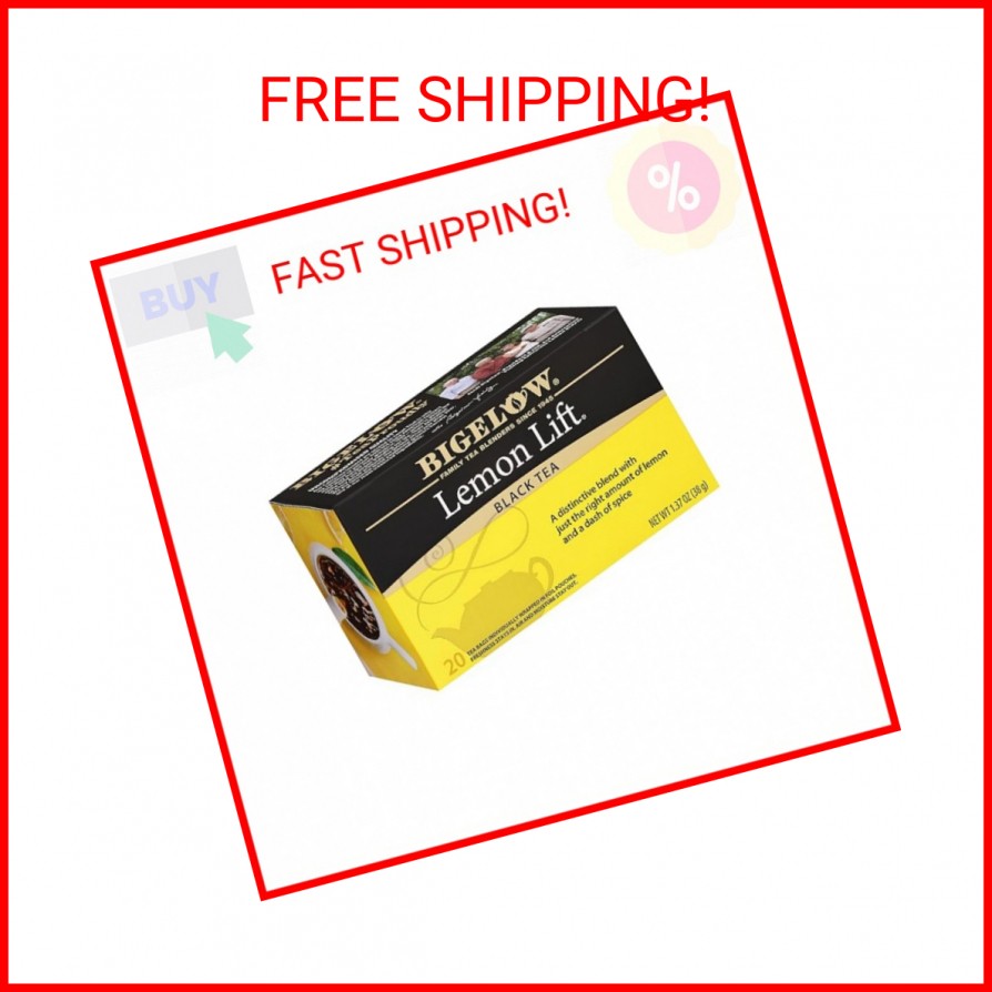 Bigelow Tea Lemon Lift Black Teabags Box, Caffeinated, 20 Count, Pack of 6 gallery