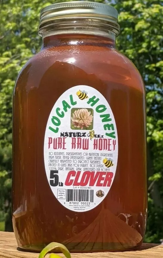 2x RAW HONEY 5LB (Includes Two 5lb Jars) RAW CLOVER 5LB & RAW WILDFLOWER 5LB gallery