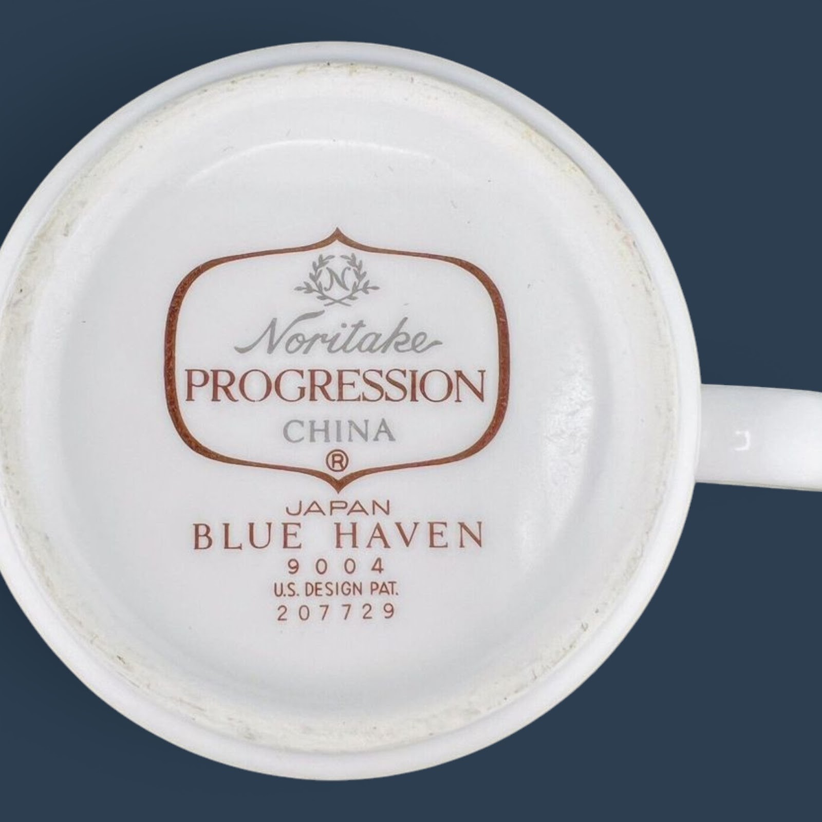 Noritake Progression Blue Haven Cup Saucer Set Vintage Mid Century 9004 gallery