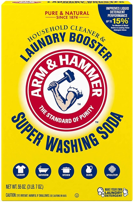 Arm & Hammer Super Washing Soda Detergent Booster & Household Cleaner, 55oz. gallery