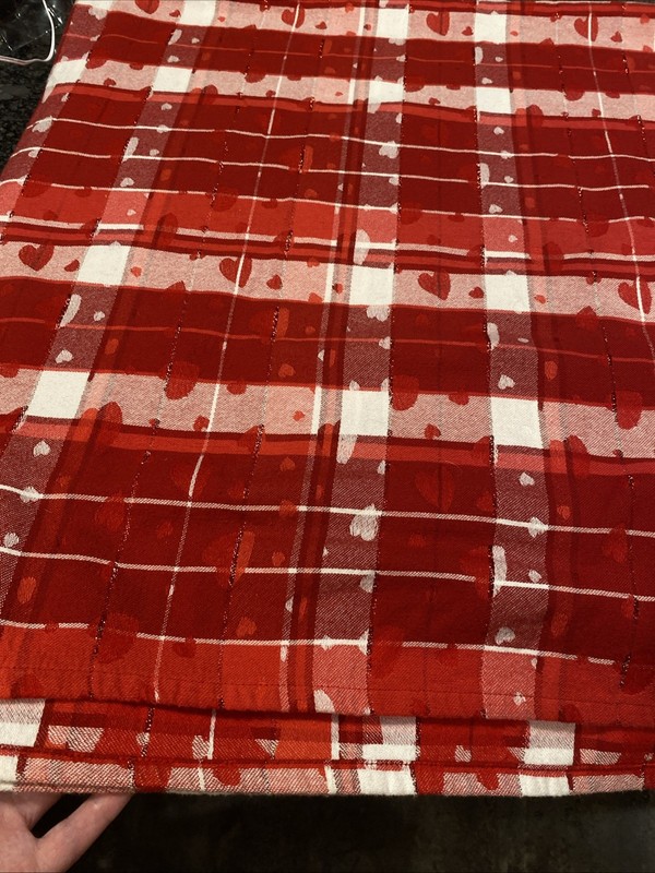 Fabric valentines tablecloth rectangular shaped valentine 102×53 Inches gallery