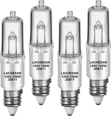 JDE11 120V 100W, E11 Halogen Bulb（Replacement E11 Led Bulb） T4 Mini Candelabra B