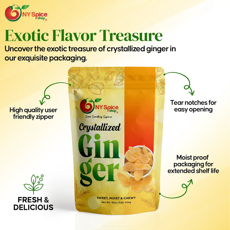 Crystallized Ginger Dehydrated Kosher Candied Sugar Slices Dried gallery