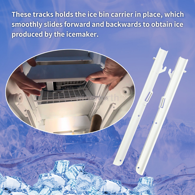 1 Pair Replacement for Subzero Ice Bucket Slides - Left & Right 7014661 7014649 gallery