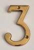 Solid Brass Lacquered 4" House Numbers 0 2 3 or 6 Your Choice gallery
