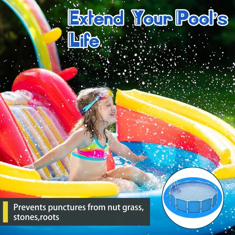 Durable 18 Ft Pool Ground Cloth Extends Life Waterproof Underlayment Protection gallery