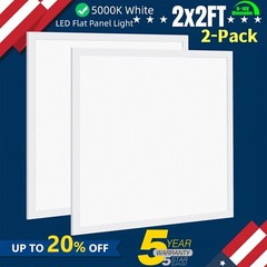 LED Flat Panel Light 2x2FT, 45Watt 5800LM Recessed Backlit Troffer Lights, 5000K