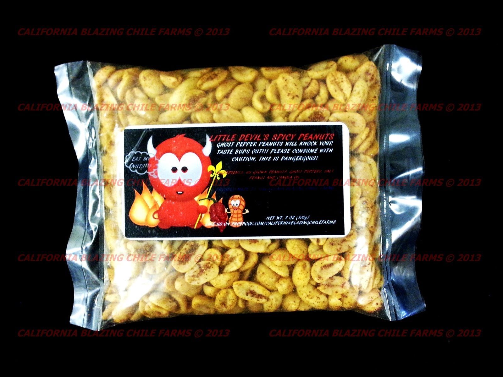Carolina Reaper/ Moruga Scorpion/ Ghost Pepper PEANUTS~7 OUNCE OF INFERNO NUTS. gallery