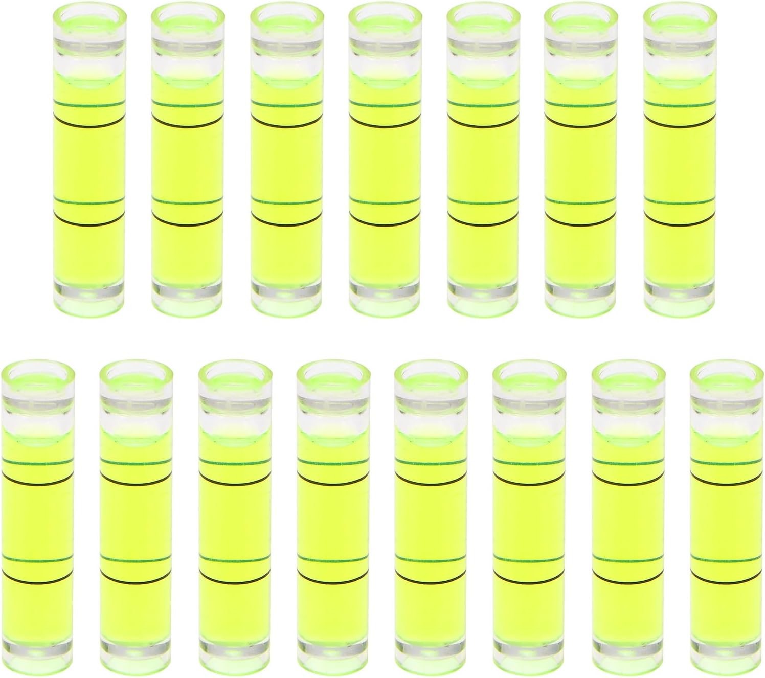 HARFINGTON 15pcs Small Cylindrical Bubble Level Vials 8x35mm 8x35mm, Clear gallery