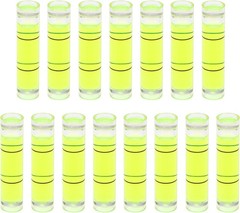 HARFINGTON 15pcs Small Cylindrical Bubble Level Vials 8x35mm 8x35mm, Clear
