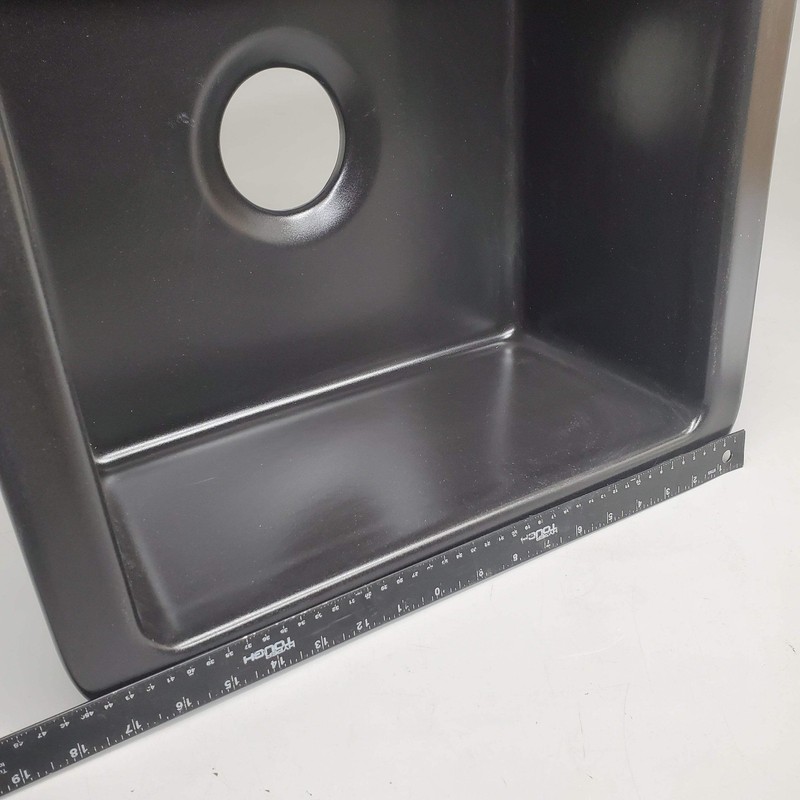 NANTUCKET Square Single Bowl Undermount Fireclay Prep Sink Wellfleet-1818MB gallery