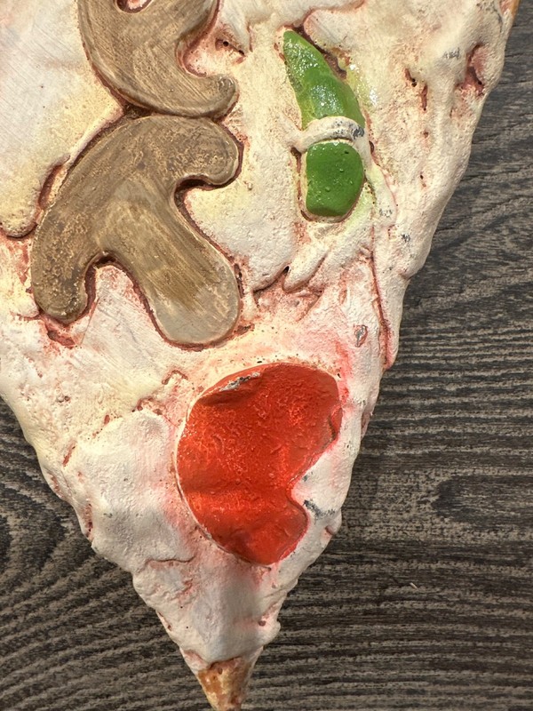 Unique Vintage Ceramic Wall Kitchen Hanging Art Pizza Slice Good Condition gallery