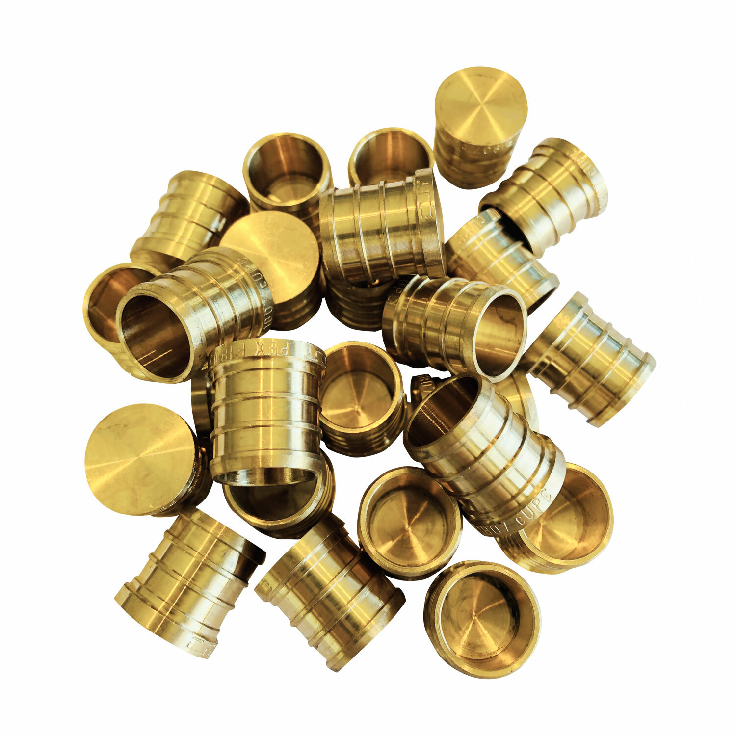 EFIELD 25 PCS 1/2" PEX PLUG (END CAP) - BRASS CRIMP FITTINGS (LEAD-FREE) gallery