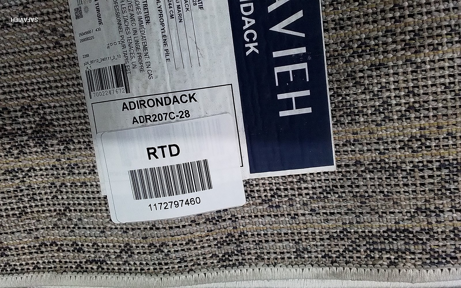 GOLD / NAVY 2'-1" x 8'-0" Broken Thread Rug, Reduced Price 1172797460 ADR207C-28 gallery