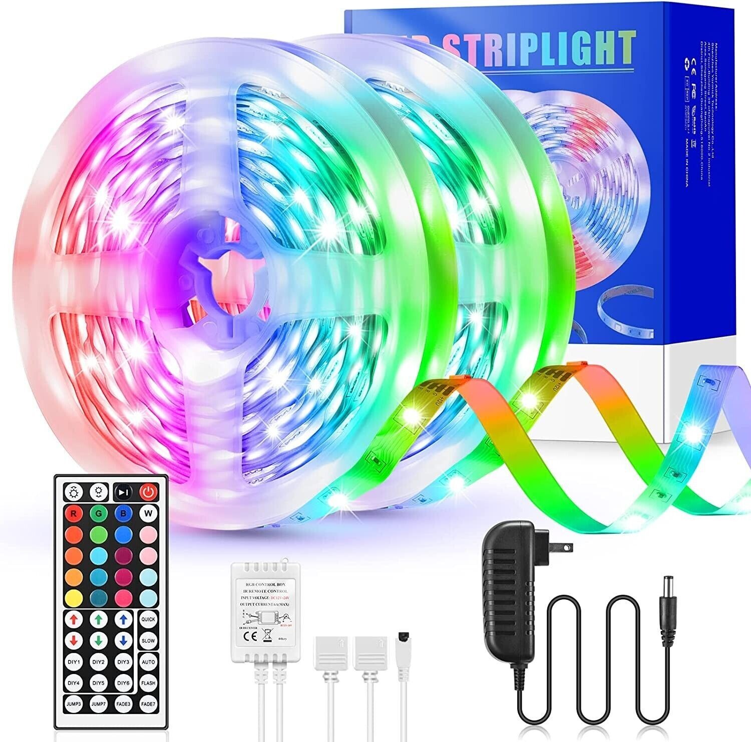 32ft LED Strip Lights Remote Control Bedroom for Indoor Use gallery