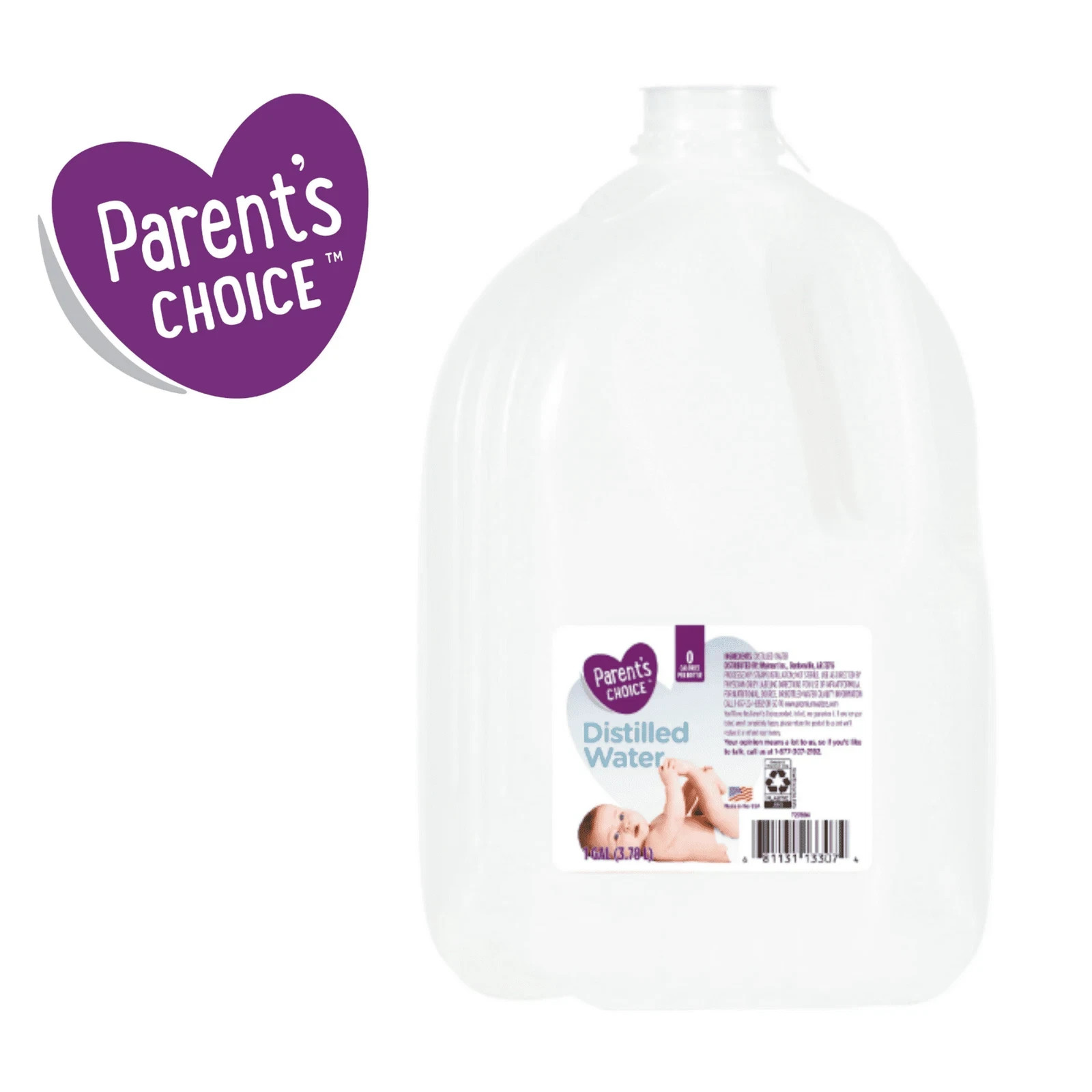 6 pack Parent's Choice Distilled Water, 1 Gallon gallery