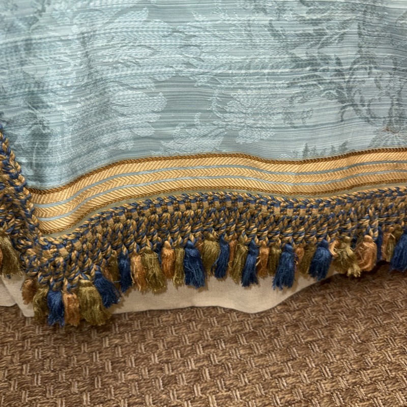 Custom Silk Blend Square Decorator Table Topper Lined 53 X 53 Plus Fringe 4" gallery