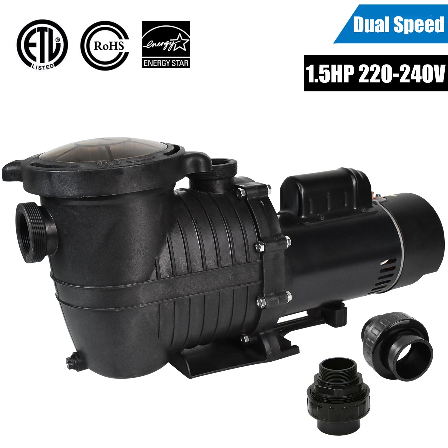Dual Speed 1.5HP INGROUND Swimming POOL PUMP Strainer Energy Saving 230V Hayward gallery