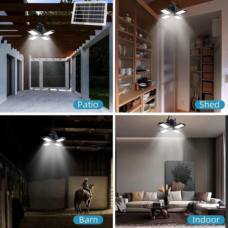 168LED Solar Pendant Light Outdoor Indoor Solar Powered Motion Sensor Shed Light gallery