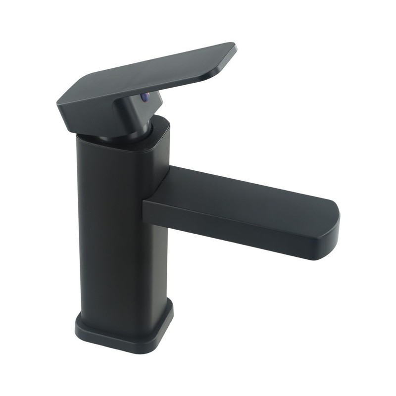 Black Bathroom Hot And Cold Quadrilateral Sink Sink Faucet Short Section gallery