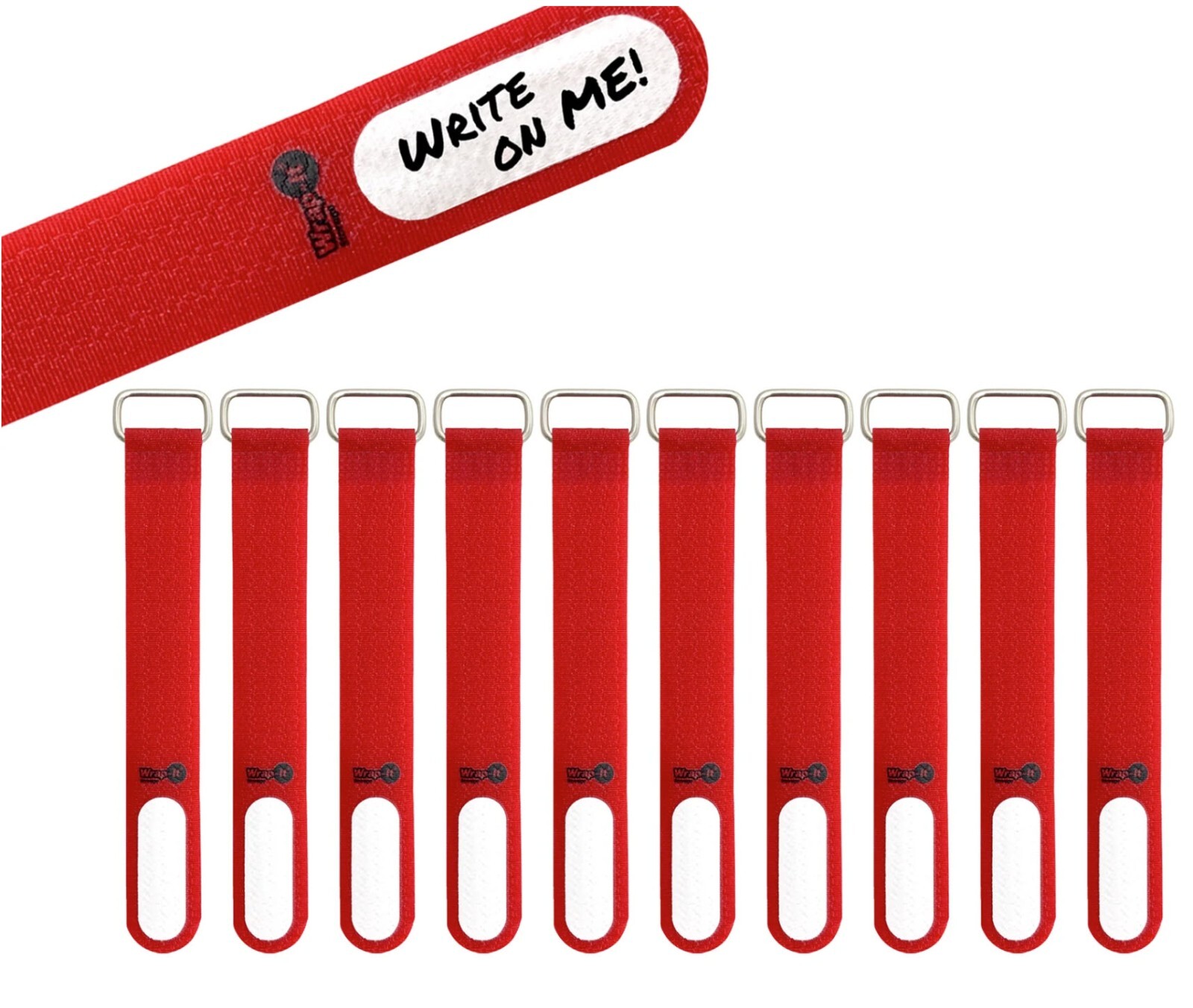 Cinch-Straps - 5-in. (10-Pack) Red Wrap It Storage gallery