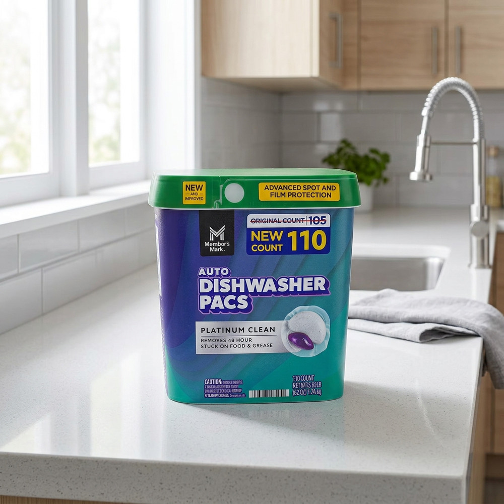 Member'S Mark Platinum Clean Automatic Dishwasher Pacs, Fresh Clean, 105 Ct