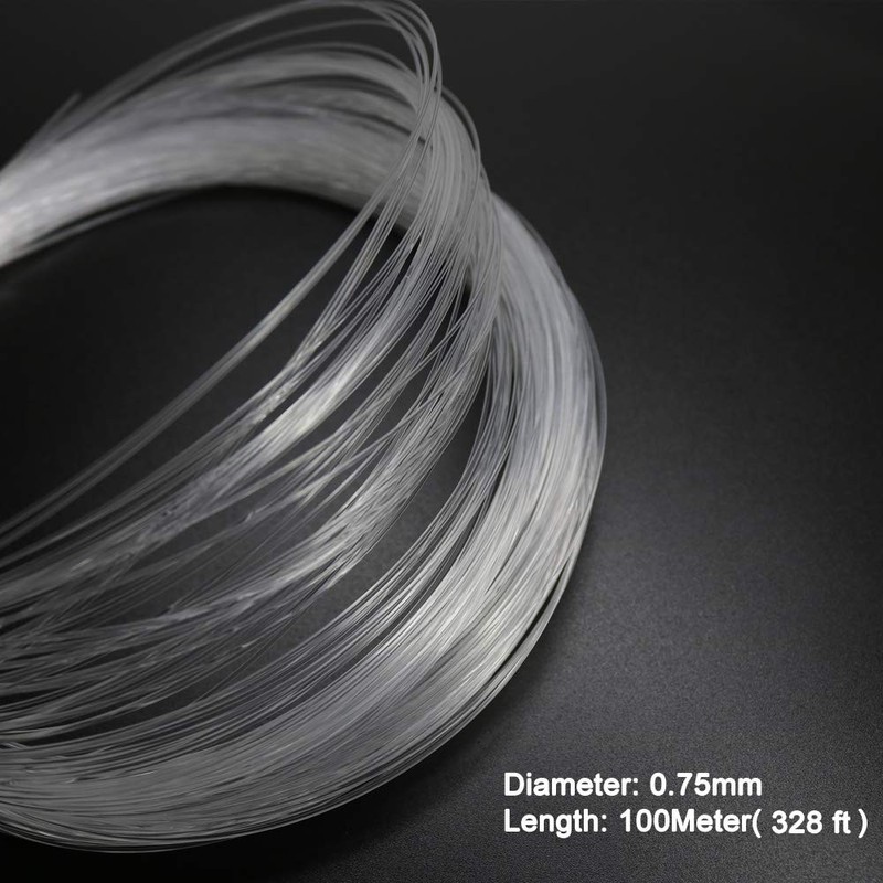PMMA Plastic End Glow Fiber Optic Cable 0.75mm(0.03in) 100m(328ft)/Roll for S... gallery