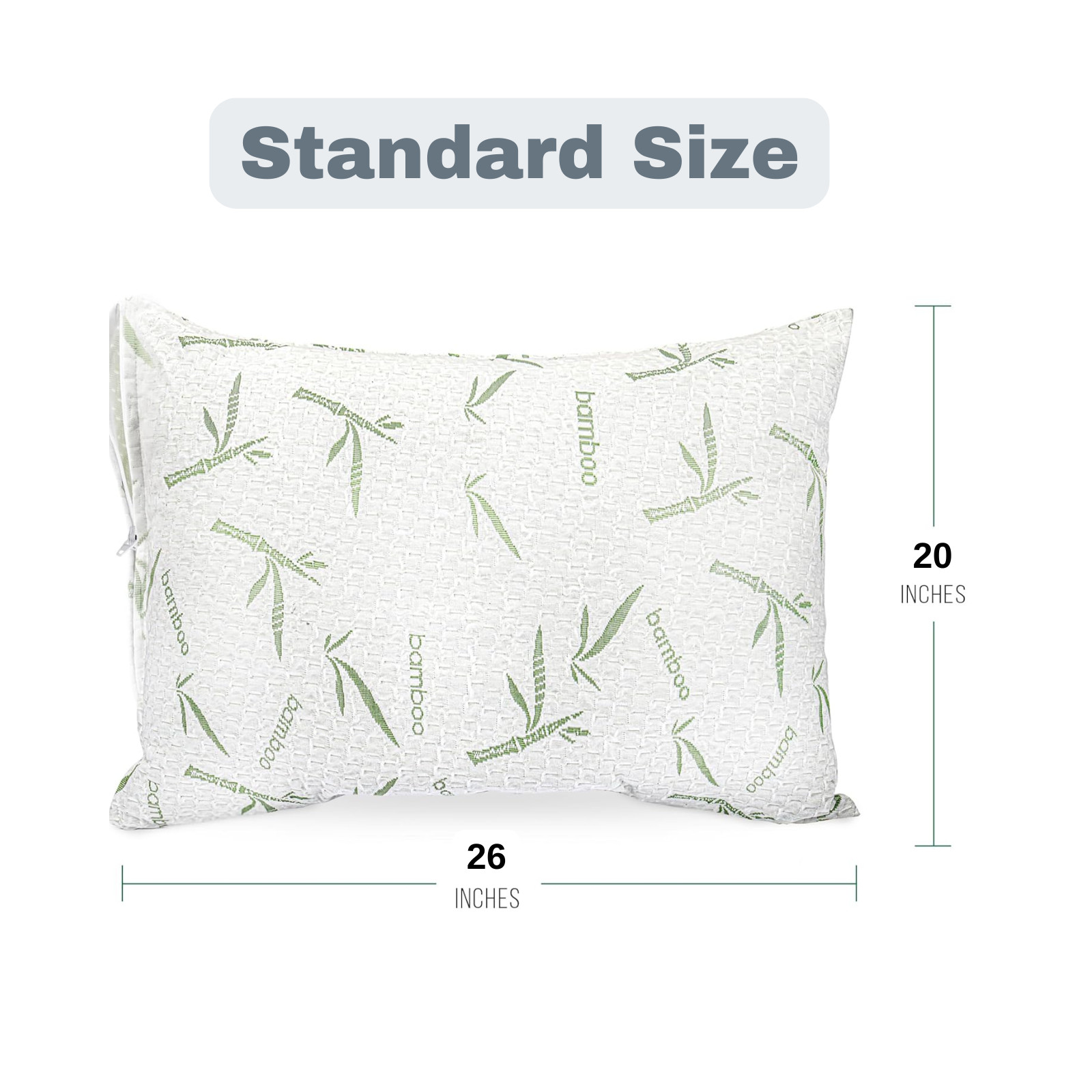 Premium Bamboo Pillow Protectors 2 Pack | Waterproof + Cooling | Zippered Covers gallery