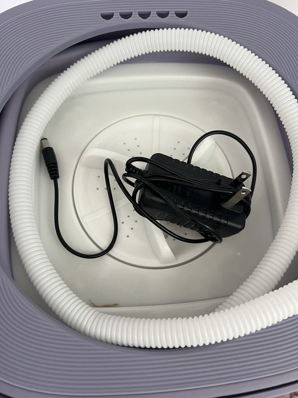 Portable Mini Electric Top-Loading Washing Machine, Compact Purple w/ Handle gallery