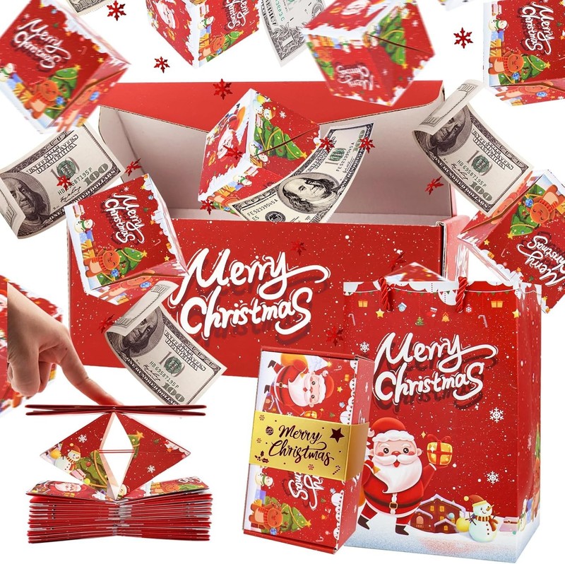 Bouncing Gift Box with Confetti 15 Count Christmas Red for Special Occasions gallery