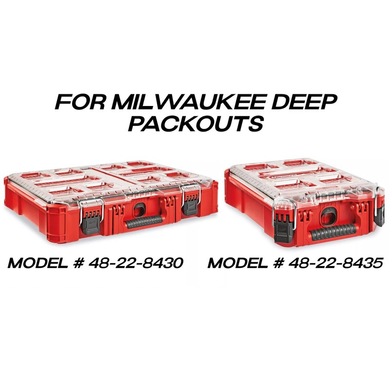 Ammo Inserts for Milwaukee Packout 100+ Calibers Divider bins black red gallery
