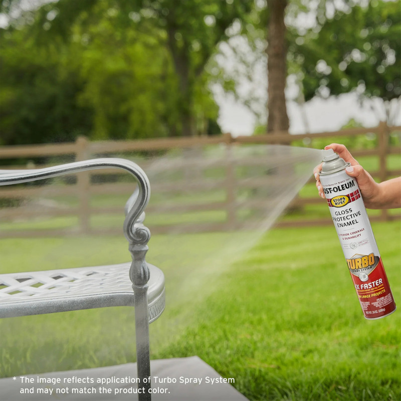 2Pack White Rust-Oleum Stops Rust Gloss Turbo Spray Paint, 24 oz, Rapid Coverage gallery