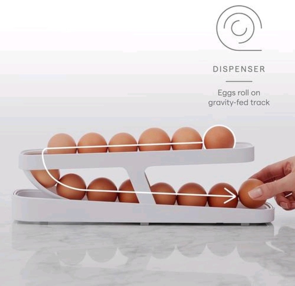 Space Saving Egg Dispenser with Gravity-Fed Track BRAND NEW