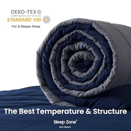 SLEEP ZONE Reversible King Size Cooling Comforter, Super Soft Bedding Duvet Down gallery