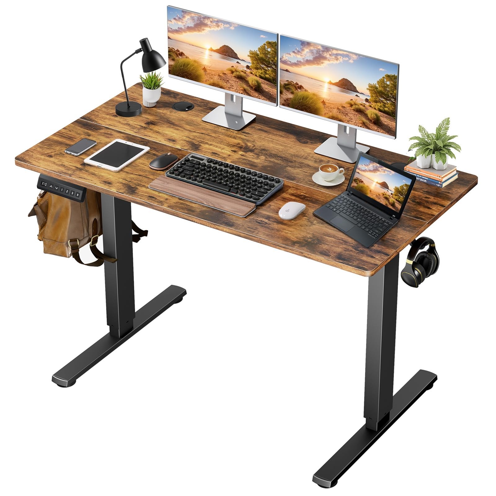 48 x 24 in Electric Standing Desk - Memory Height Adjustable Ergonomic Sit-to... gallery