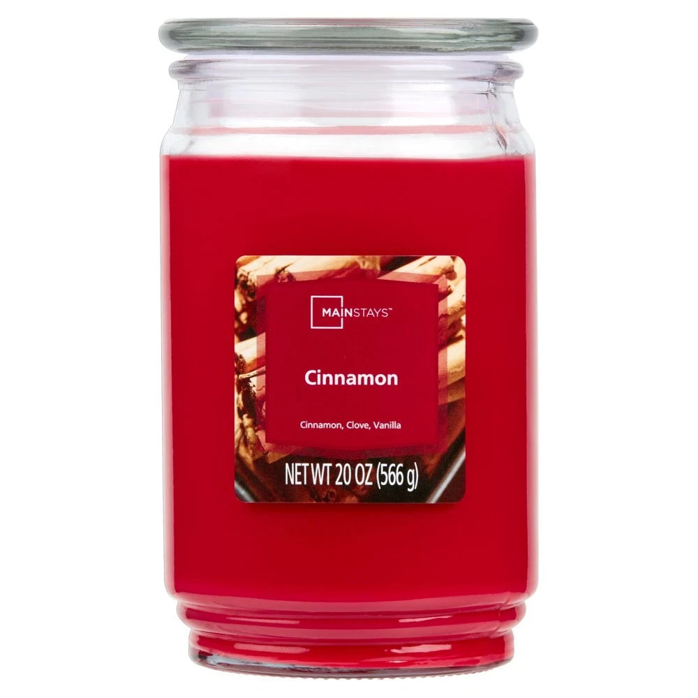 Cinnamon Scented Single-Wick Large Glass Jar Candle, 20 Oz gallery