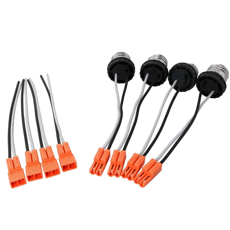 E26 Medium Socket Adapter 4Pairs Male Screw in Light Bulb Sockets Pigtail gallery