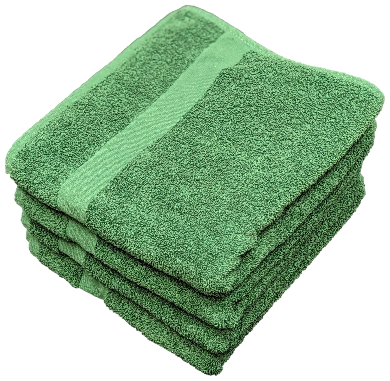 2 Pack Beach Pool Spa Towels Solid Hunter Green 100% Cotton 24" x 50" gallery